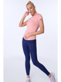 Sports leggings with cornflower blue patterns MR15285 - Online store - Boutique